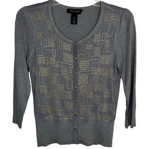White House Black Market Rhinestone Cardigan Sweater XS